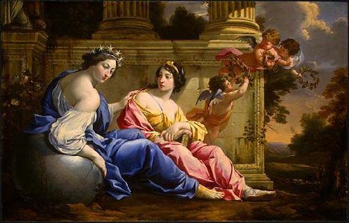 Simon Vouet The Muses Urania and Calliope oil painting picture